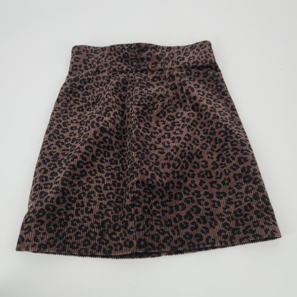& Other Stories Leopard Corduroy Mini Skirt